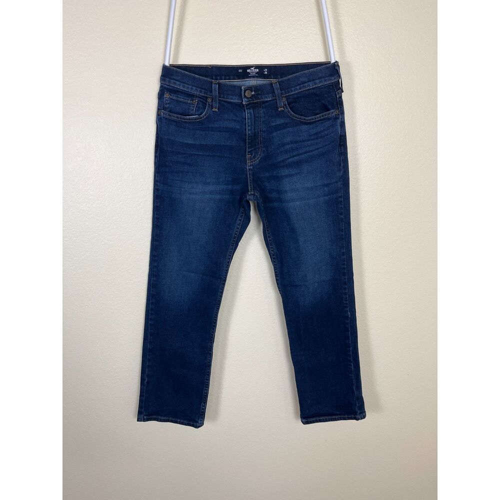 Hollister Men’s 31x30 Straight Leg Jeans Dark Wash Denim Classic Minimalist